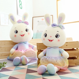 Muñeca de peluche de conejo encantador ángel pequeño conejo blanco muñeca de cumpleaños a niña