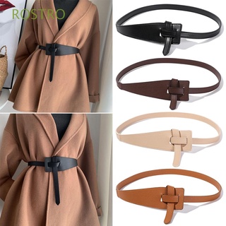 rostro retro moda cintura simplicidad mujer faja cinturón popular casual todo-partido slim cintura imitación cuero/multicolor