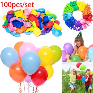 hibetterlife 100 pzs globos de 12 pulgadas para cumpleaños/boda/decoración de colores surtidos