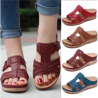 sandalias ortopédicas de punta abierta para mujer/sandalias retro antideslizantes transpirables para zapatos de verano