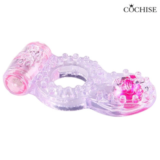 Cochise anillos vibradores del pene clítoris doble polla anillo elástico Delay juguetes sexuales para hombres (7)