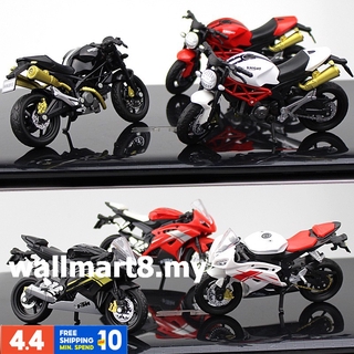 ¡grande! Die Cast 1/16 escala Ducati Yamaha Motor motocicleta deporte coche Diecast modelo de juguete vehículo de aleación de Metal juguete niños