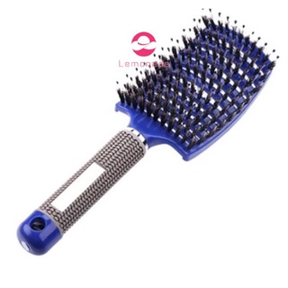 Untangling Hair Brush Comb/Big Curved Ribs Comb/Curved Plastic Comb With Pig Bristles
