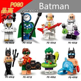 Harley Quinn Minifigures Batman Robin Joker Dr Hugo Strange Clock King Building Blocks Kids Lego Toys PG8106 (1)