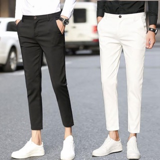 Tobillo-Longitud Pantalones De Los Hombres Slim-Fit Traje Pequeños Pies De 9 Puntos Casual Estilo Hong Kong Tendencia 2.19