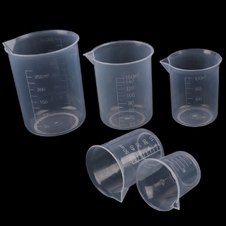 Inthespreba 2Pcs Transparente Laboratorio De Cocina Plástico Volumétrico Vaso De Medición Taza Venta Caliente