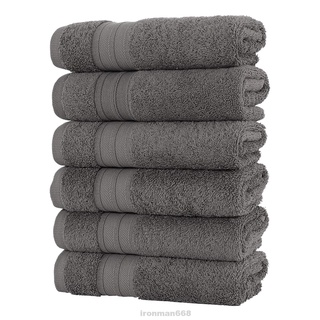 6 piezas de poliéster suave de secado rápido para el hogar, grueso, portátil, absorbente de agua, toallas faciales