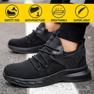 [Inventario Disponible] Zapatos De Seguridad De Trabajo Ligeros De Verano Para Hombres anti-smash Punción Transpirable Cómodo Sitio Botas TY3F