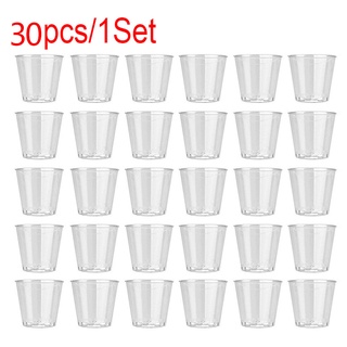 vasos de plástico transparente desechables para fiestas, vasos de gelatina, cumpleaños, 30 unidades