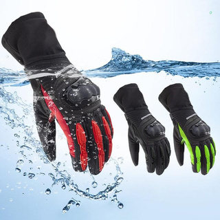 Ver 100% impermeable invierno Anti-caída alargar espesar guantes de ciclismo al aire libre deporte esquí guantes para bicicleta bicicleta Scooter Moto