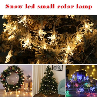 6M/19.7ft copo de nieve luces de navidad 40 LED cadena de luces de navidad impermeable para exteriores interior dormitorio decoraciones