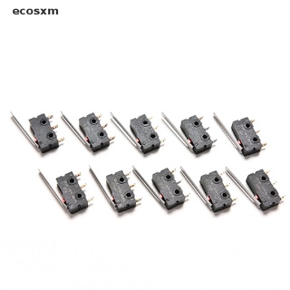 ecosxm 10pcs tact switch kw11-3z 5a 250v microswitch 3pin hebilla mx