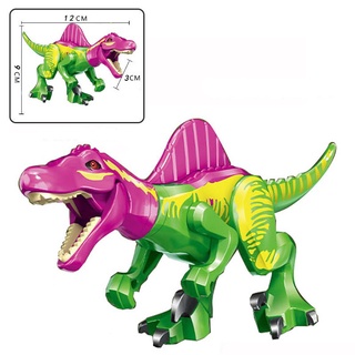 jurassic dinosaurio world park carnotaurus & velociraptor interbreed t-rex películas dinosaurios bloques juguetes educativos (5)