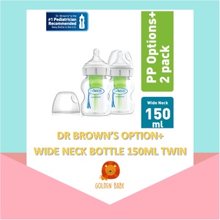 Dr. Brown's Option + Plus botella de cuello ancho 150 ml botella de leche doble (contenido 2) - 52600 Twin