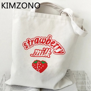 Strawberry shopping bag reusable bolsas de tela bolsa shopper bag shoping fabric bolsa compra tote sacolas (1)