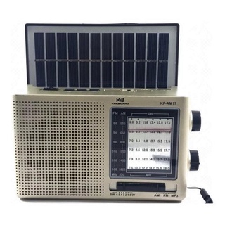 cina bluetooth retro vintage con panel solar lampara radio fm KF-AM17