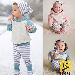 niños 3pcs conjunto de ropa niño bebé niña traje impresión sudadera con capucha top camiseta pantalones sombrero