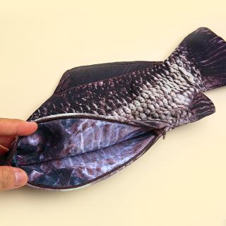 Coreano creativo de dibujos animados de modelado caso de lápiz de simulación de pescado bolsa de lápices de los hombres de las mujeres cartera (3)