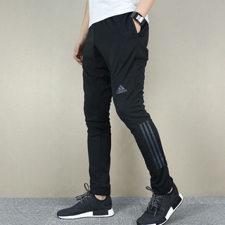 Original Adidas（Size S-2XL） Ice silk breathable men's casual trousers beam feet pants Korean Slim wild nine points sports fitness pants