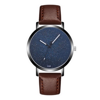 Reloj de cuarzo con correa de cuero ajustable para hombre/reloj deportivo con esfera redonda/regalo