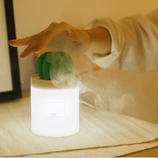 USB Cactus bola humidificador de aire con luz LED hogar atomizador Mist Maker
