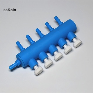 Ssk_ 2-6 cabezas diseño de válvula reguladora de oxígeno conector de aire de la válvula interruptor independiente para la bomba de tanque de peces (3)