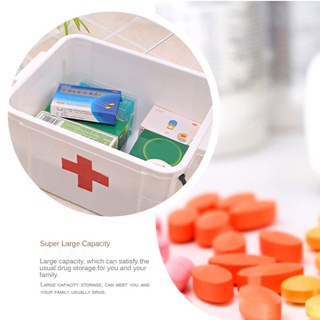 [hwd] kit de primeros auxilios portátil caja de emergencia medicina pecho para el hogar viajes al aire libre hospital farmacia contenedor de almacenamiento de plástico (6)
