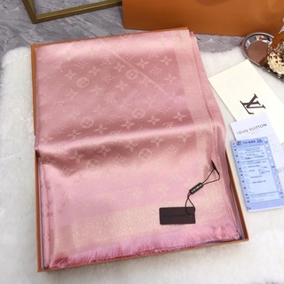 Listo Stock ! Louis Vuitton ! Clásico Patrón Presbiteriano Filigrana Chal Bufanda De Doble Uso De Moda De Mujer Bufanda