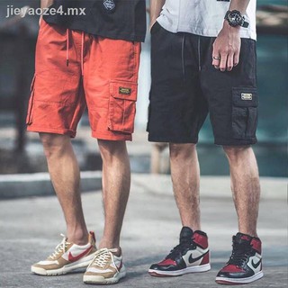 Pantalones cortos de marca de moda para hombres Pantalones casuales sueltos de cinco puntos Pantalones finos de verano Pantalones de playa para hombres Monos deportivos Versión coreana