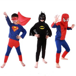 Disfraz De Cumpleaños Para Niños Spiderman Superman Batman , Halloween , Cosplay wJw6
