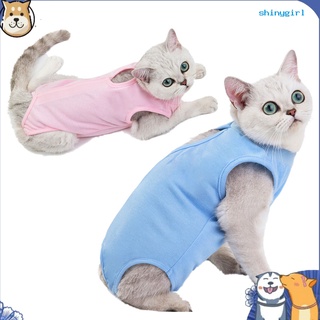 Sg--Kitten esterilización chaleco ropa gato Anti-lamer destete mameluco suministros para mascotas
