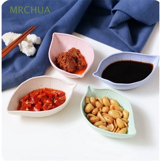 MRCHUA Cocina Tazón de condimento Vinagre de salsa Plato pequeño Plato Vajilla Práctico Salsa de soja Sal Hoja/Multicolor