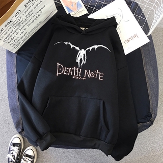 Otoño Invierno Death Note Sudadera Con Capucha Horror Anime Impresión Sudaderas Unisex Estudiante Hip Hop Streetwear Pullover