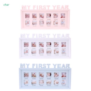 char creative diy 0-12 meses bebé "mi primer año" imágenes mostrar plástico marco de fotos recuerdo conmemorar niños creciente regalo de memoria