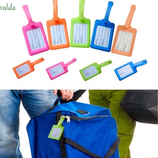VALDA Plastic Luggage Secure Suitcase Baggage Card New Travel Address Holder Bag Name Tag/Multicolor