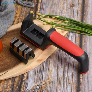 qing Black Red Cutter Sharpener Ergonomic Anti-slip Cutter Sharpening Tool Comfortable Handle for Cooking