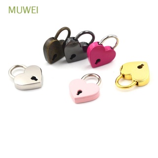 MUWEI Gift Locks Suitcase Hardware Padlock with Key Travel Wedding Cute Luggage Diary Book Love Heart Lock/Multicolor
