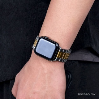 apple watch s7 correa aplicableapple watch6apple watch strapsemetal acero inoxidable38/42 mm hombres y mujeres5/4/3/2 (8)