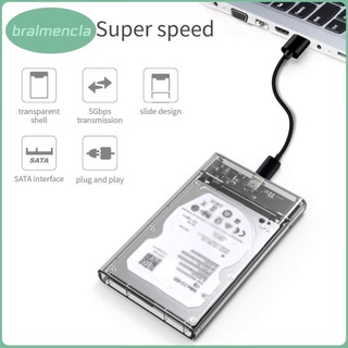 [almencla] Caja Disco Duro USB 3.1 SATA Externo 2.5 Pulgadas HDD SSD Estuche Transparente