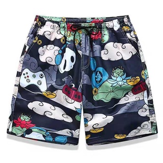 Summer men's beach pants beach casual shorts thin loose large size five pants tide quick-drying shorts swimming trunkshaibiaodede.mx (8)