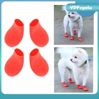 2 piezas de protección de pata de perro zapatos de perro calcetines de goma botas de perro impermeable zapatos de lluvia zapatos de nieve perro antideslizante calcetines para