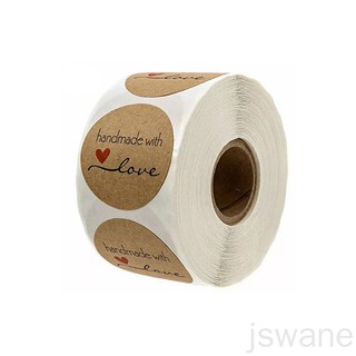 jswane-500pzas/Roll Handmade DIY de bricolaje de encaje autoadhesivo adhesivo Label sobre Lable etiquetas de papel regalo