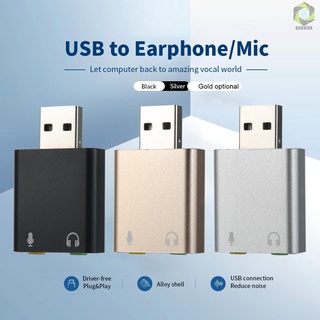 Una Tarjeta De Sonido Externa USB 7.1 A 3,5 Mm Auriculares Adaptador De Micrófono Estéreo Sin Conductor Para PC Portátil (5)