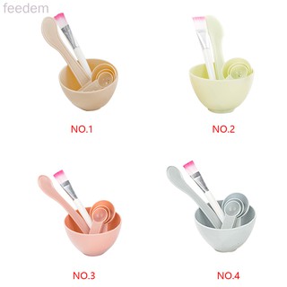 4 pzs brocha Facial para masticar tazón Spoon Set (6)