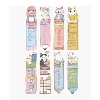 augustine 30 unids/pack marcador de papel marca de lectura especial estilo de dibujos animados estudiantes precioso gato kawaii etiquetas suministros escolares papelería animales marcador (3)