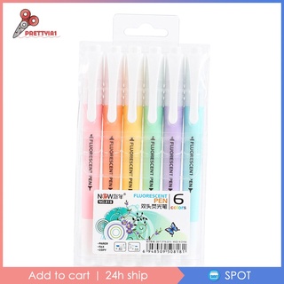 [-PRE1-9] Paquete de 6 rotuladores marcadores de oficina suministros de escritura Multicolor rotulador