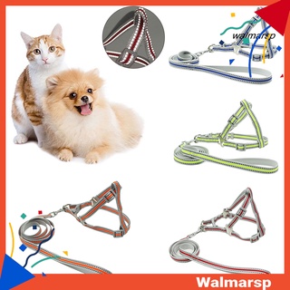[Wmp] arnés ajustable reflectante para mascotas, perro, chaleco, correa de nailon, cuerda de tracción