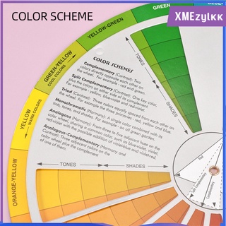 [XMEZYLKK] 1 pieza de rueda de Color, pintura mezcla guía de aprendizaje clase de arte herramienta de enseñanza para la combinación de maquillaje tabla de Color guía mixta (4)