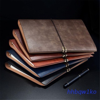 hhbqw1ko.mx Pu Leather Note Book Cover Spiral Notebook A5 Planner Organizer Notebook Travel Journal Diary 6 Ring Binder Stationery