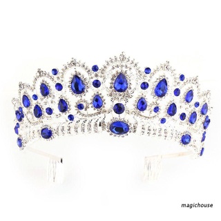 magichouse tiara coronas para las mujeres vintage cristal rhinestone desfile princesa coronas con peine barroco boda novia tiaras accesorios de pelo